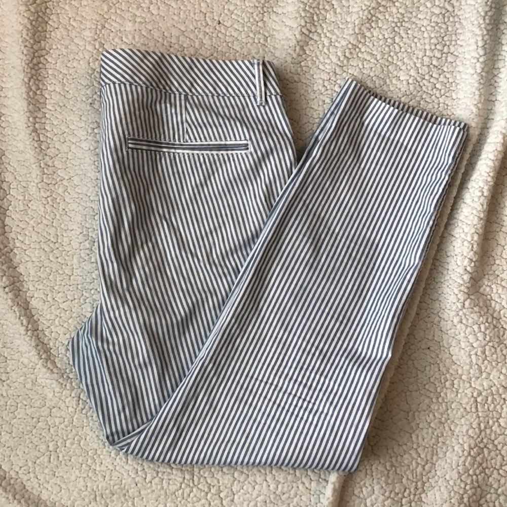 Searsucker Ankle Pants